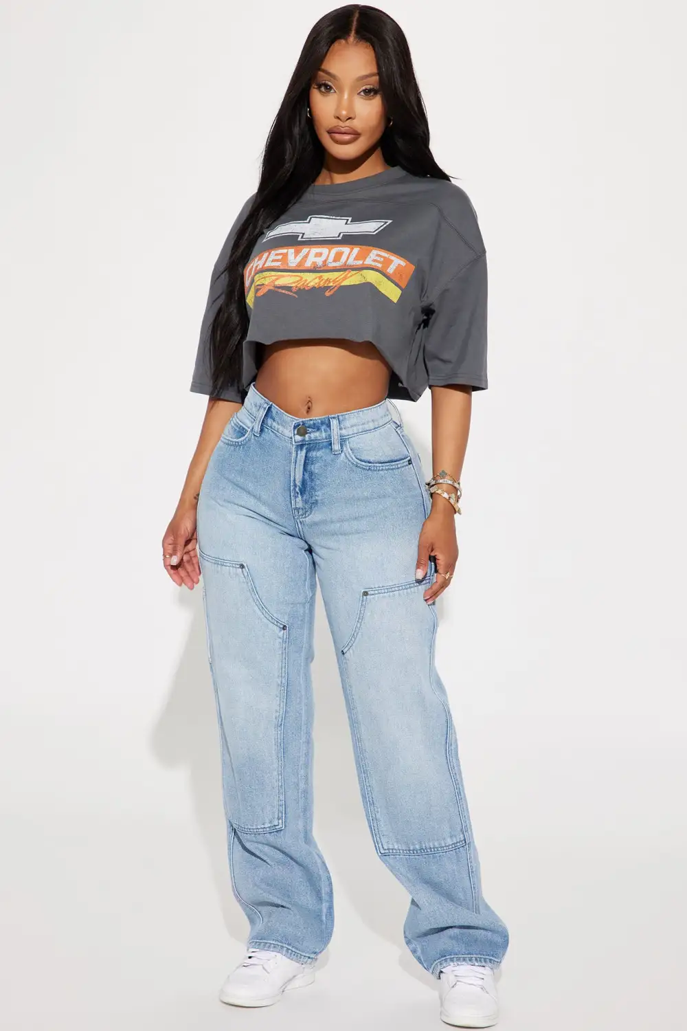 Chevrolet Cropped Top - Charcoal