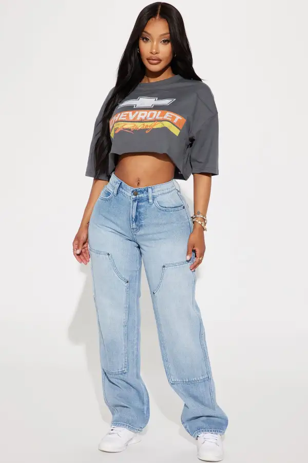 Chevrolet Cropped Top - Charcoal