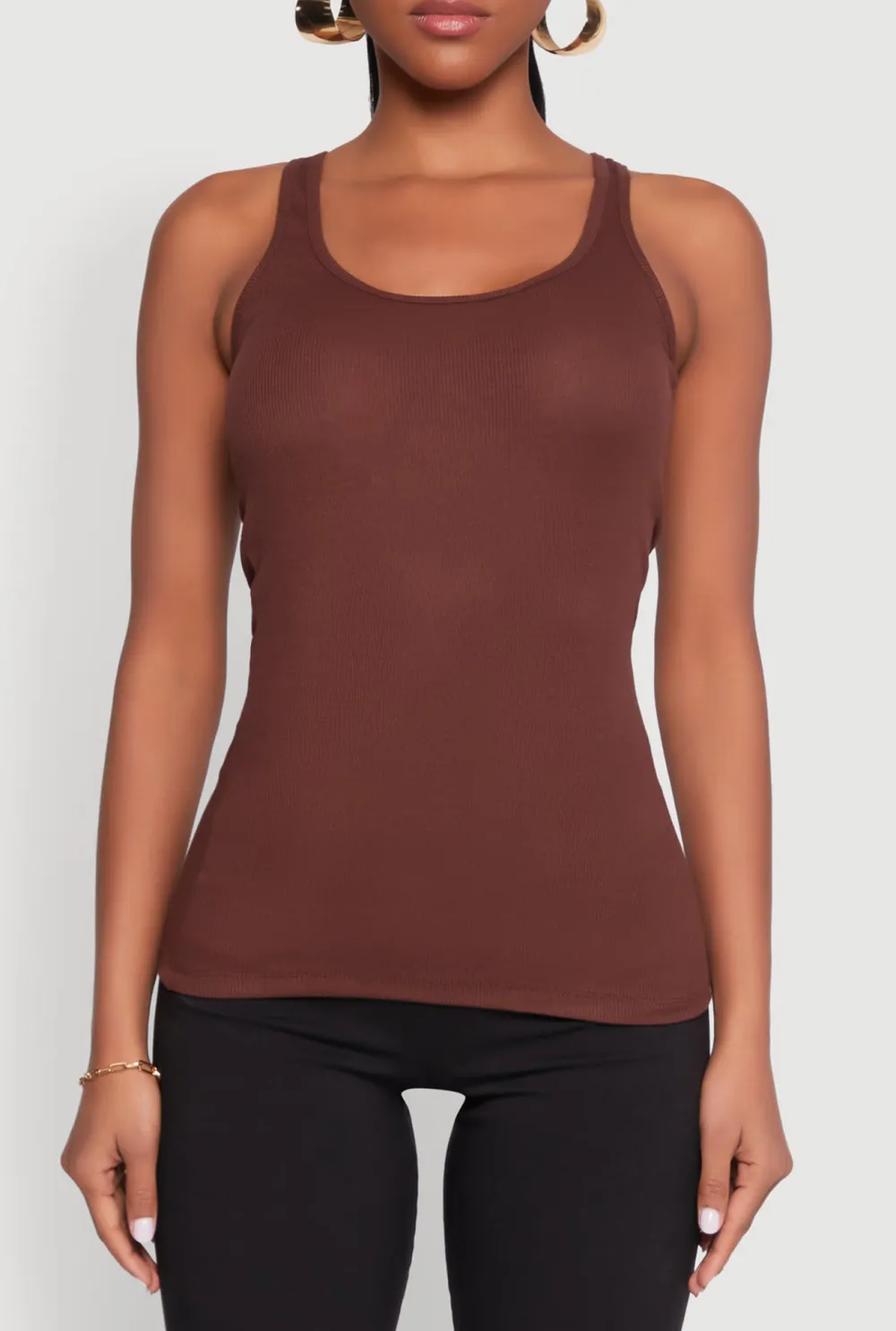 Solid Color Ribbed Vest