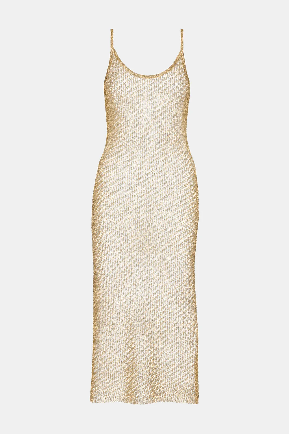POLYESTER DRESS GOLD