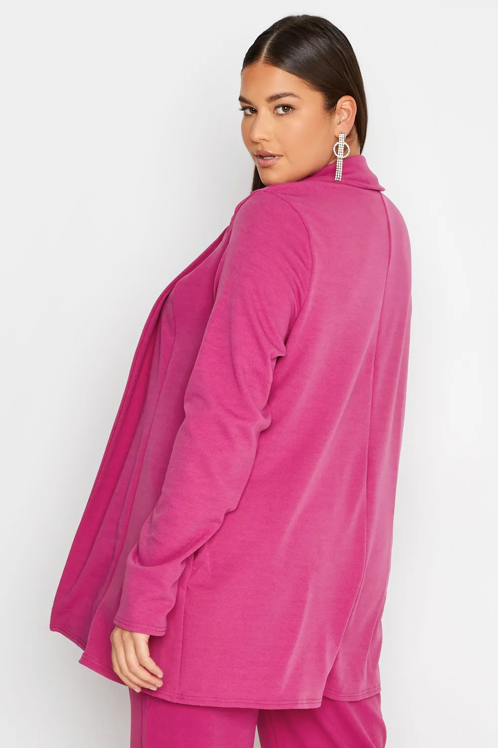 LTS Tall Black Scuba Longline Blazer