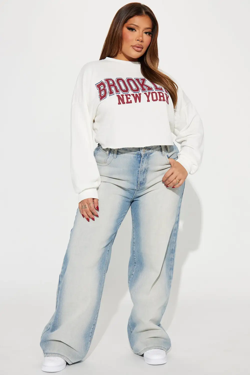 Brooklyn NY Crop Top - Ivory