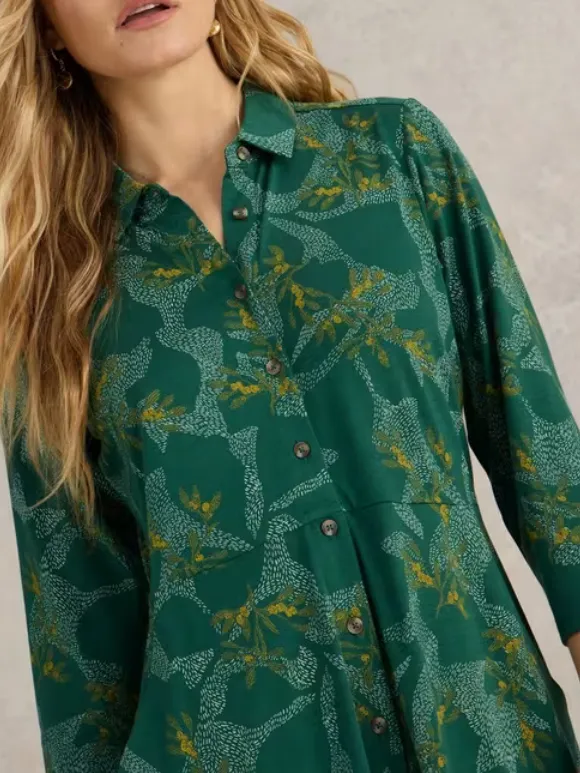 Maxi Jersey Shirt Dress