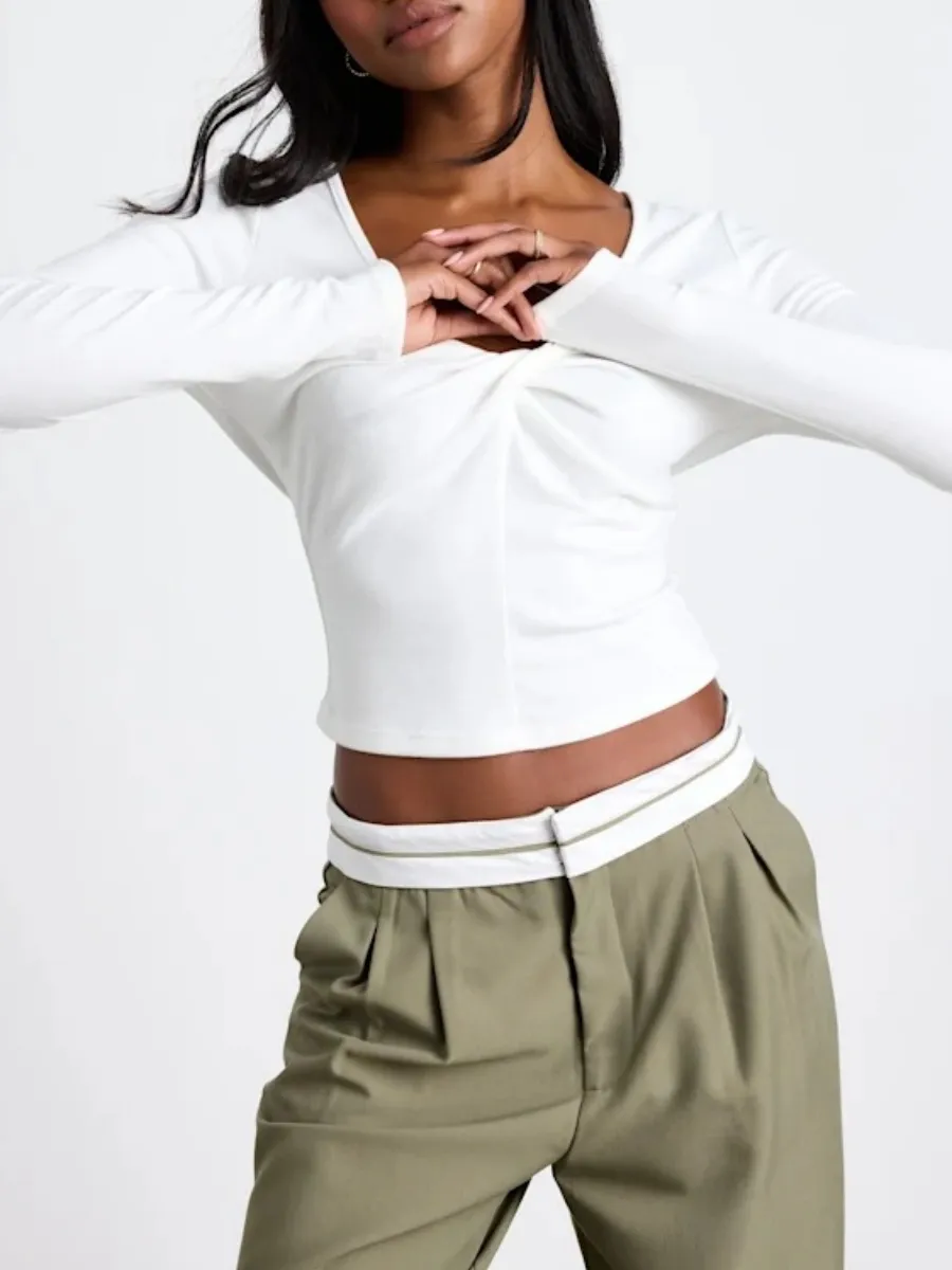 Twist Front Crop Top