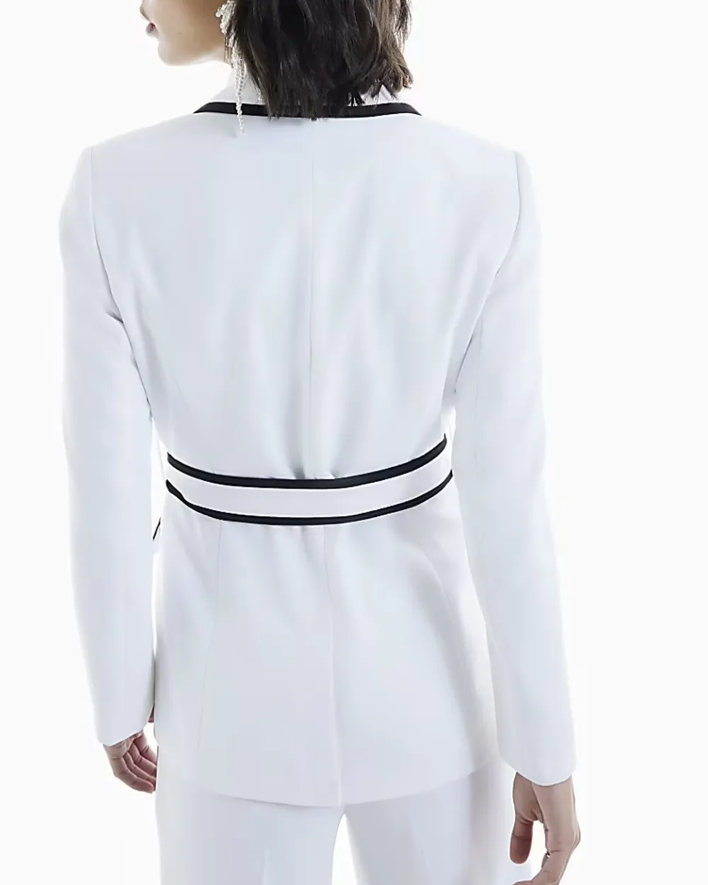 Women's Belted Blazer In Contrasting Colours