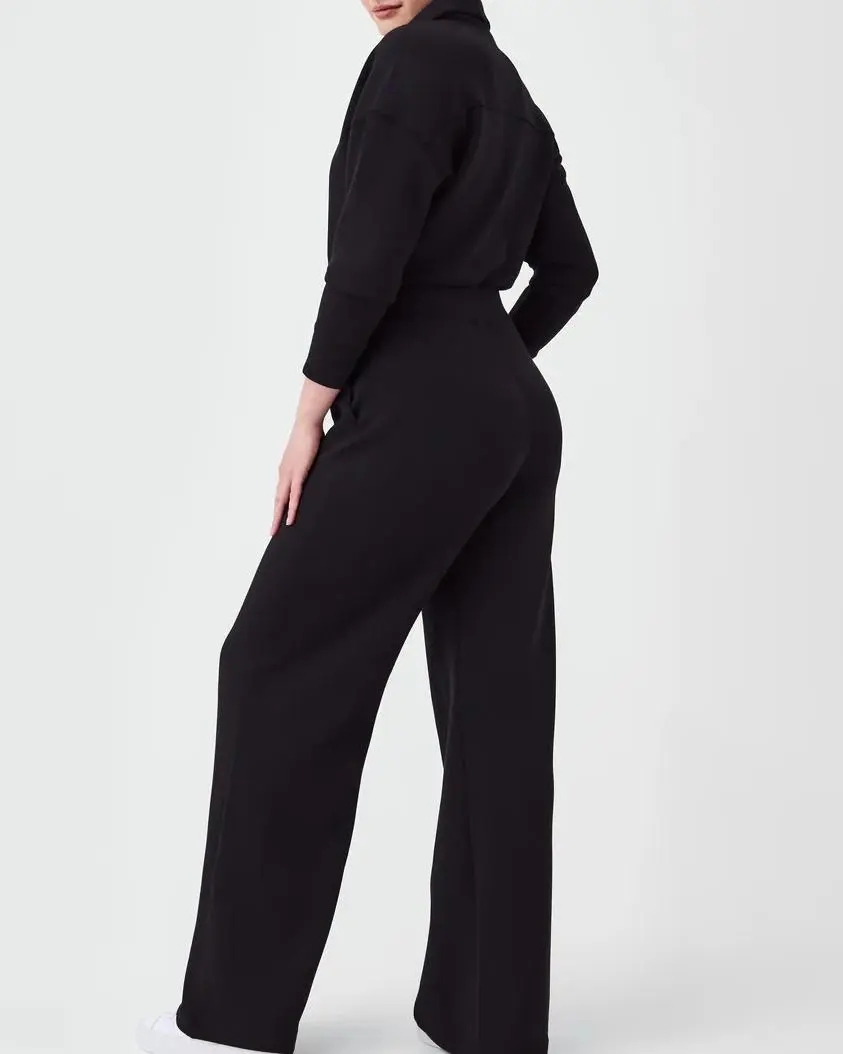 Long Sleeve Wide Leg Jumpsuit