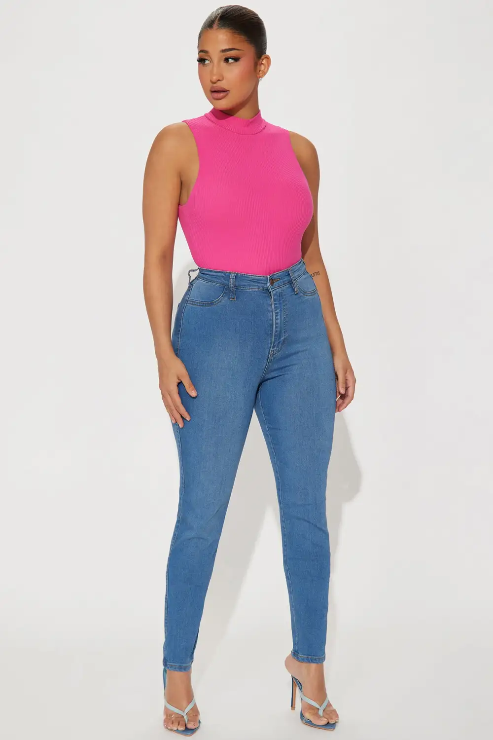 Corey Double Layered Bodysuit - Magenta