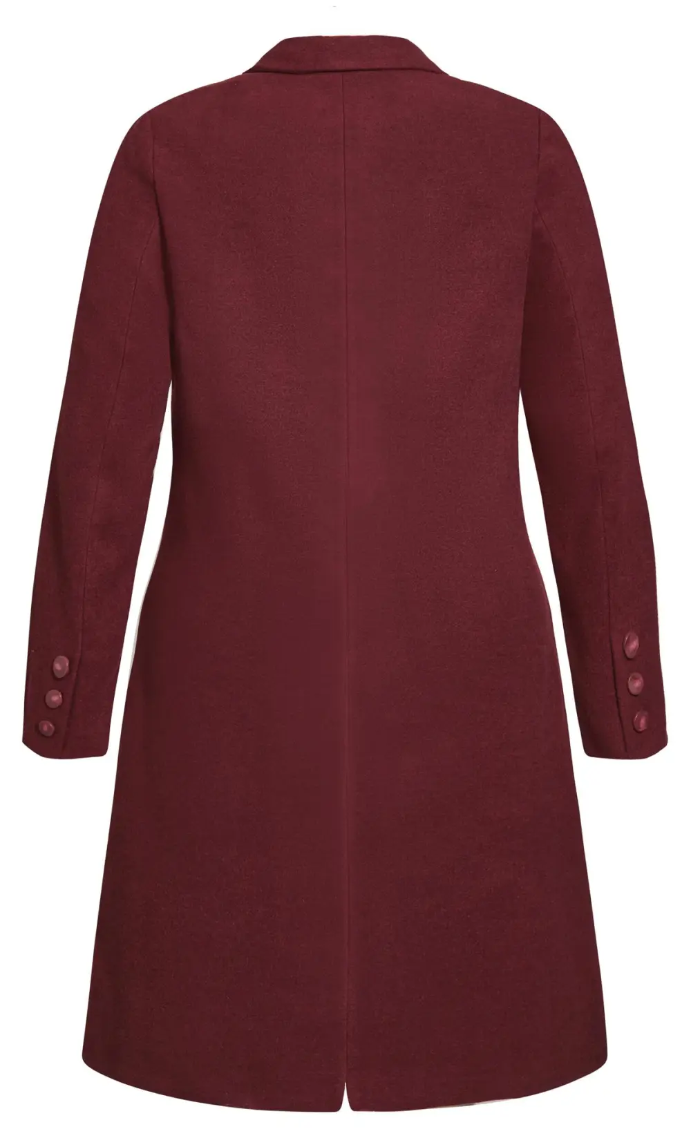 Evans Burgundy Red Midi Formal Coat