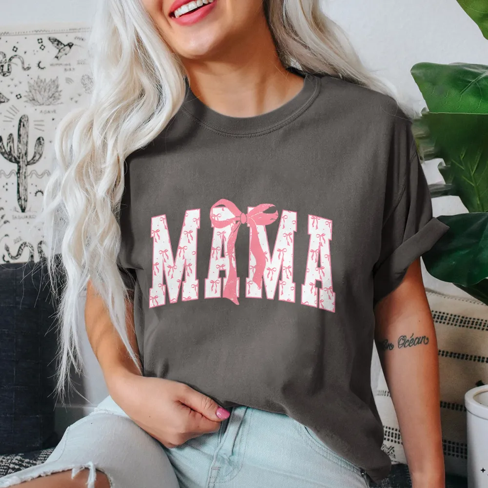 Mama Printed Round Neck Short Sleeve T-Shirt