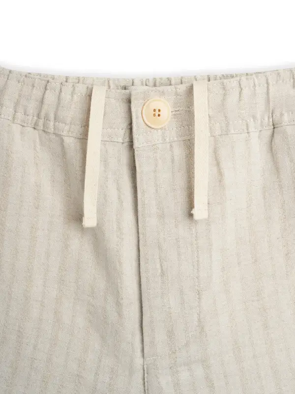 Sand Straight-Leg Cotton Shorts
