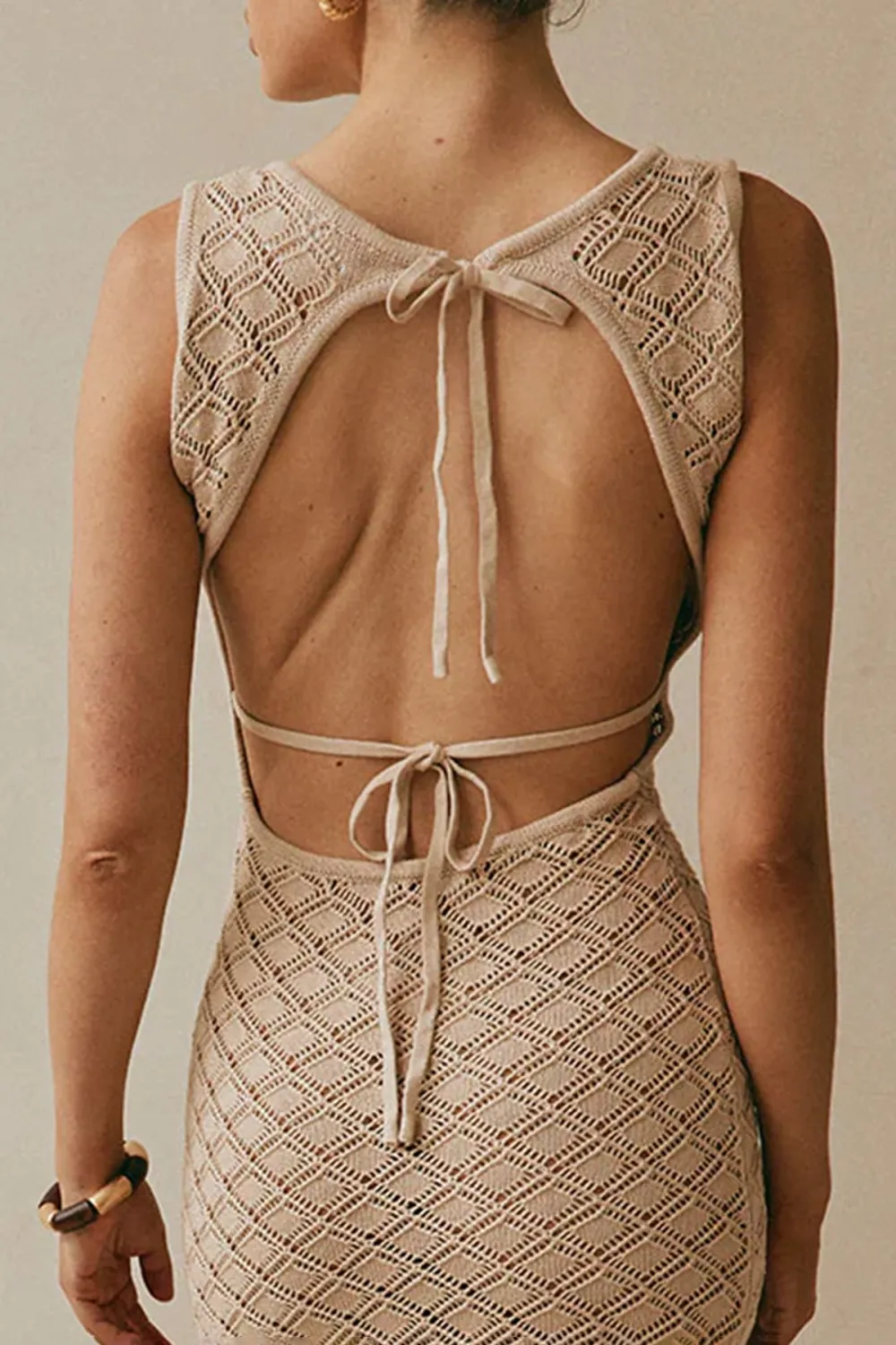 Textured Sleeveless Maxi Dress