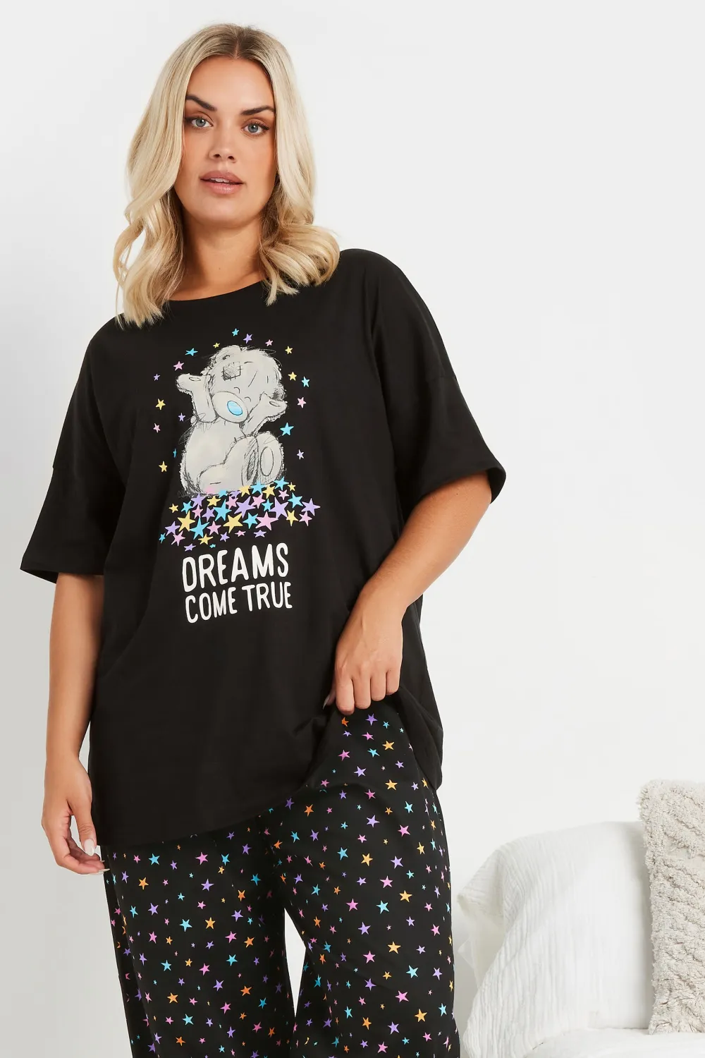 TATTY TEDDY Curve Black 'Dreams Come True' Pyjama Set