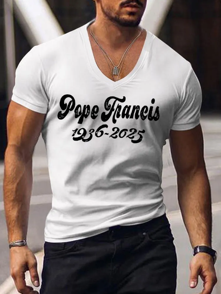 Men'S Pope Francis 1936-2025 V-Neck T-Shirt