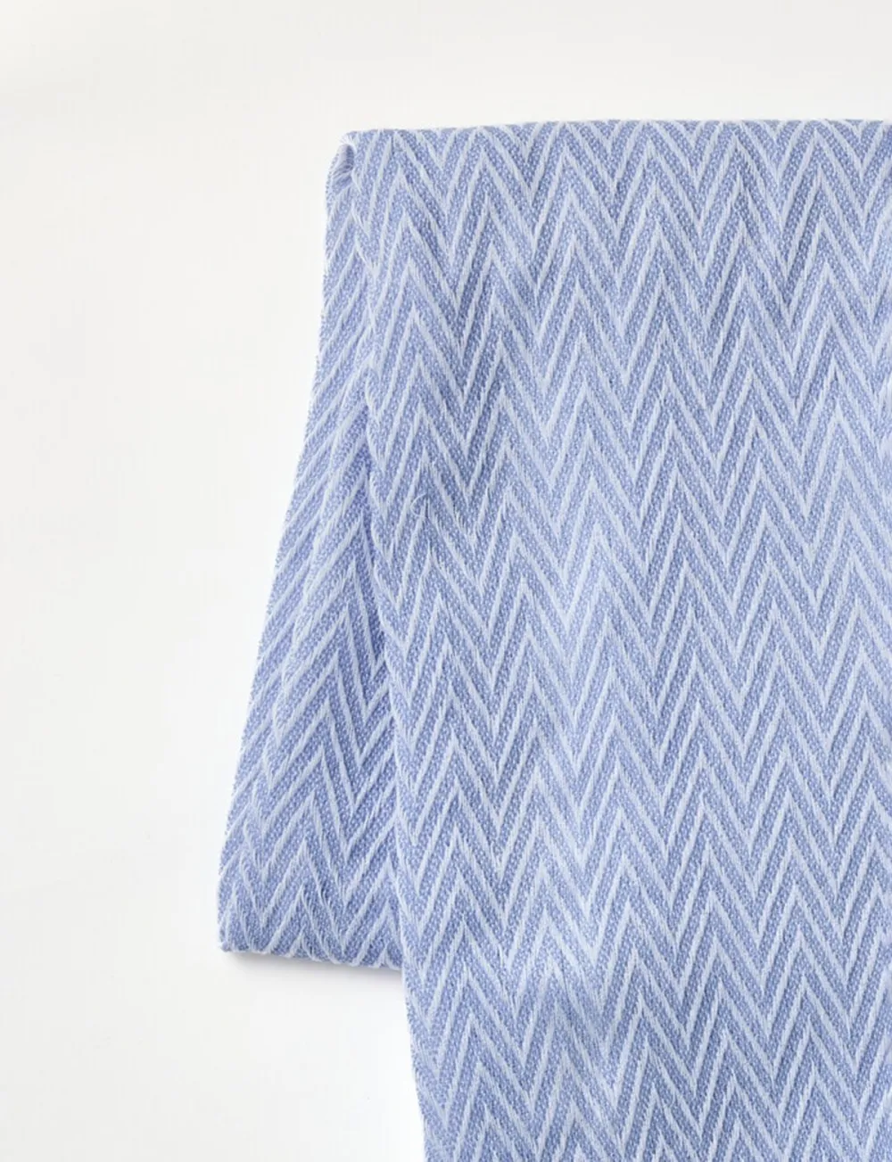 Trendy Healing Blue Herringbone Scarf
