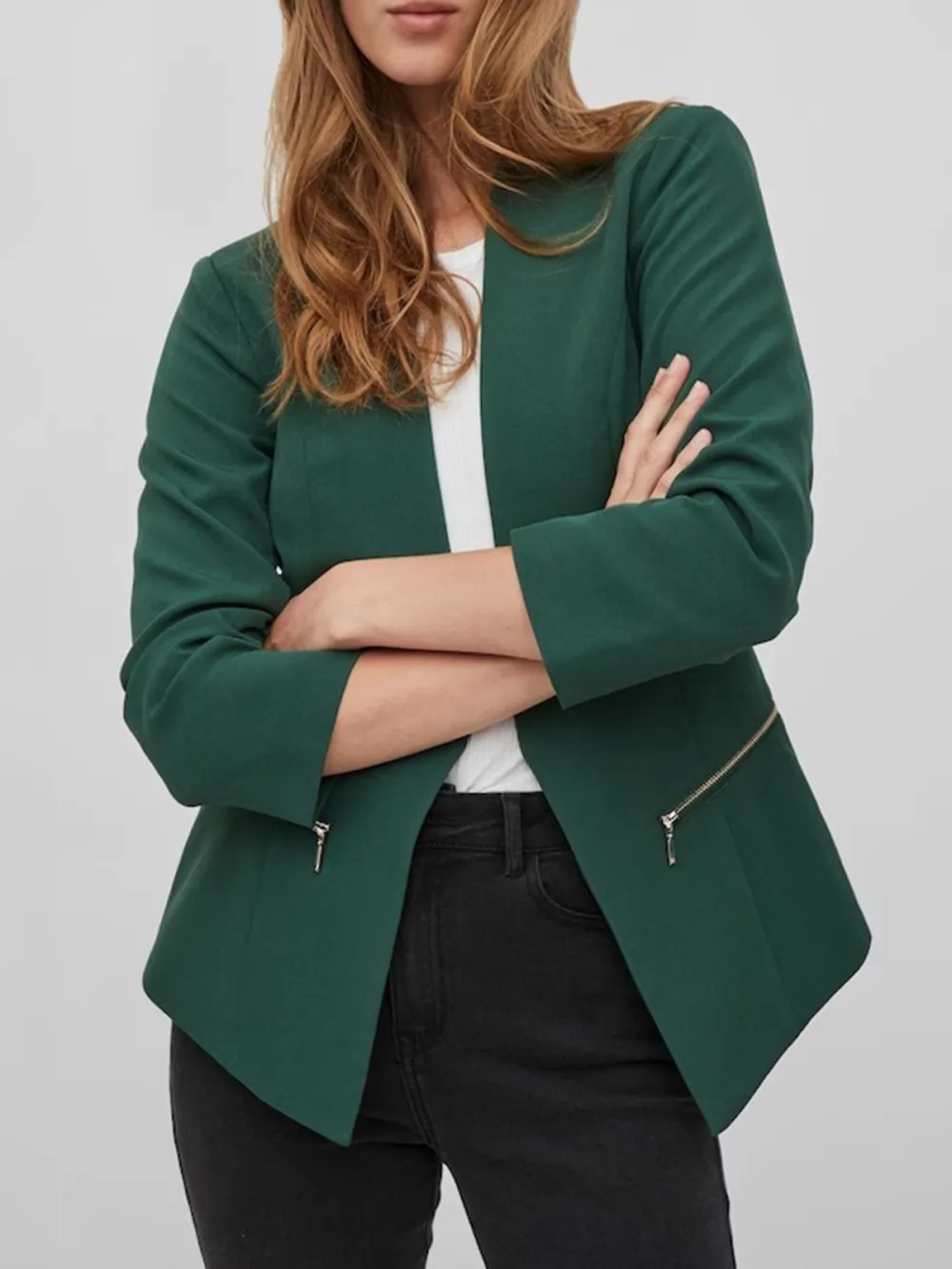 Plain Colored  No Lining Blazer