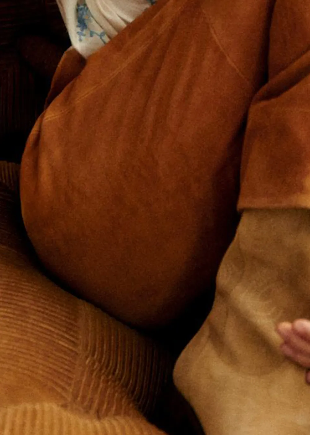 Suede Flared Trousers