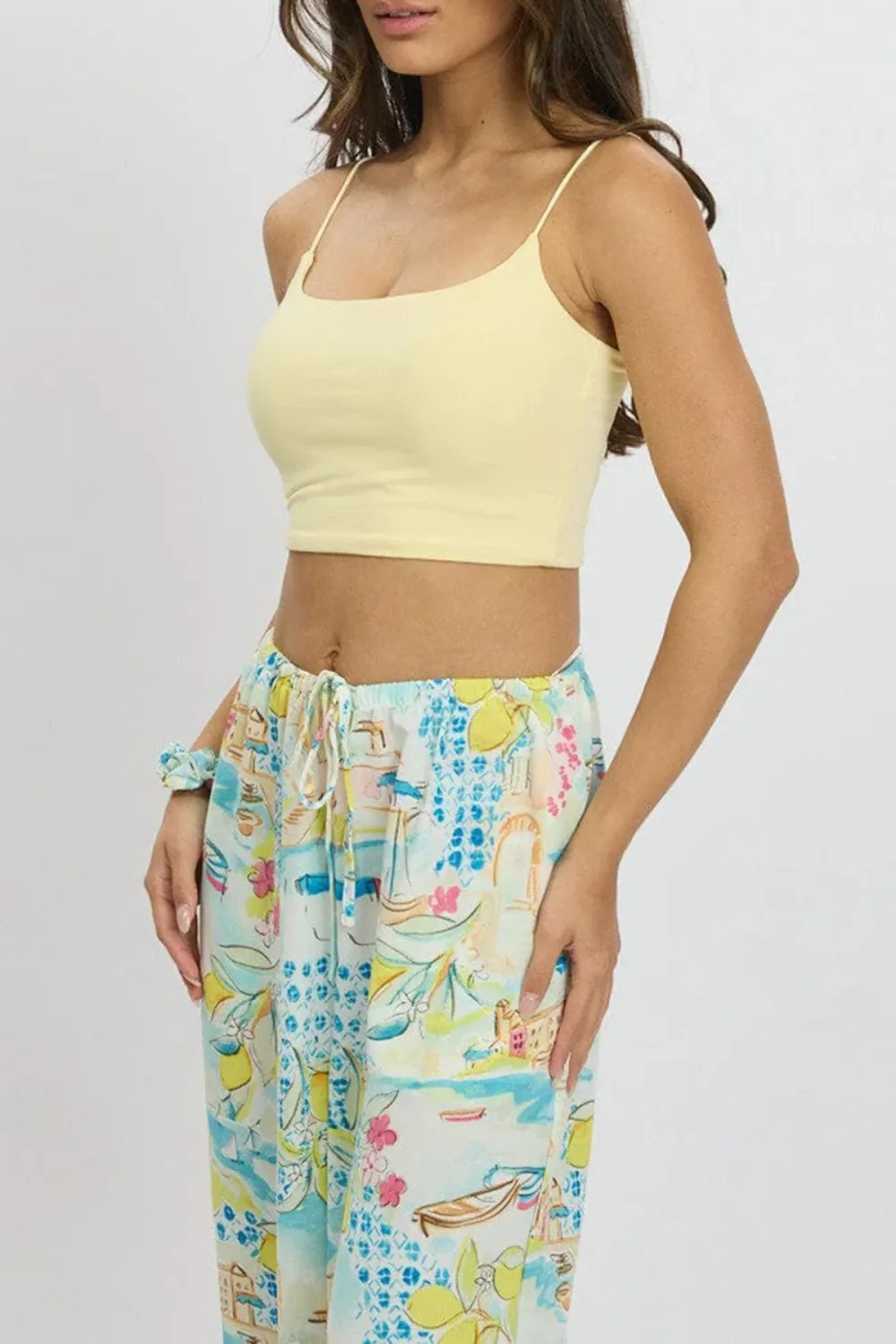 Yellow Cropped Cami Top Supersoft