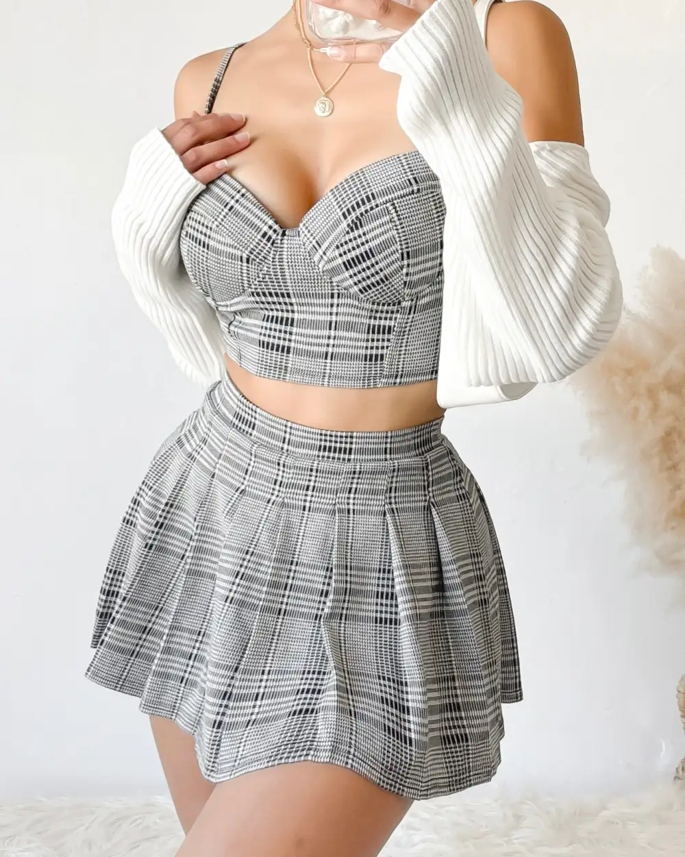 KATALINA TWO PIECE PLAID SET