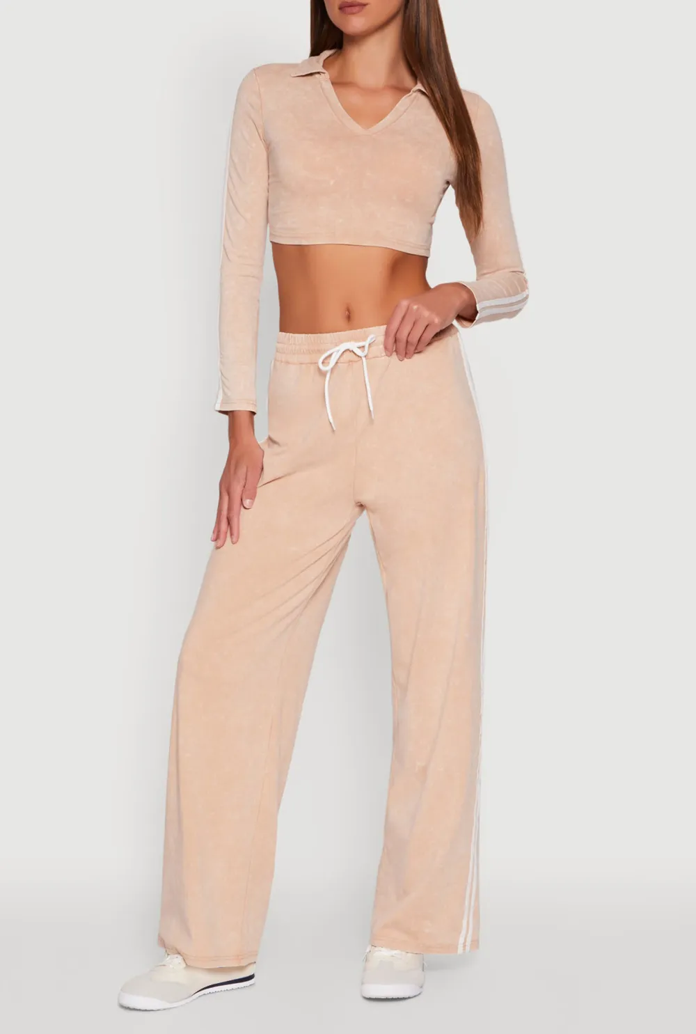 Drawstring Striped Pants