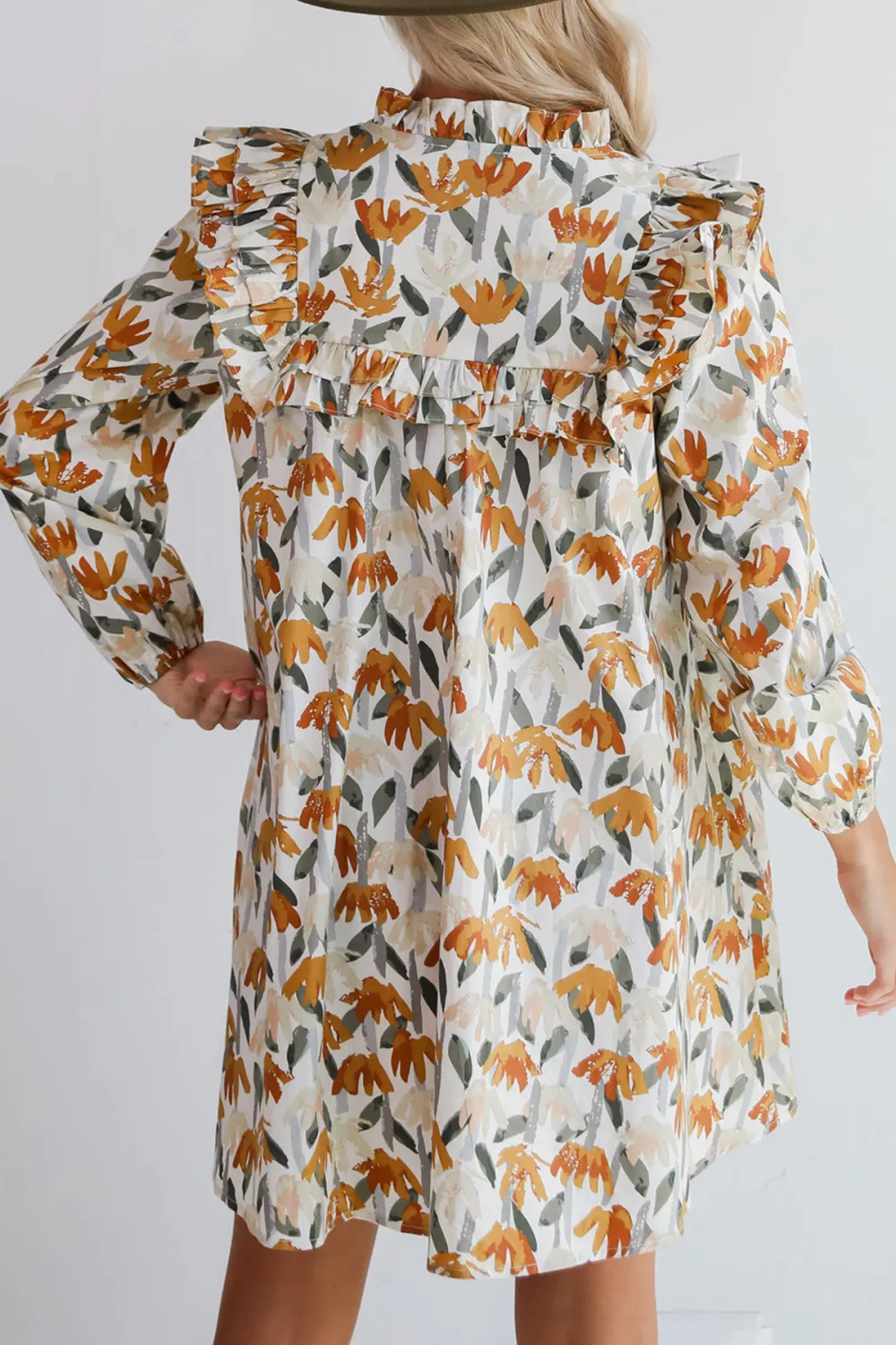 Delightful Crush Cream Floral Mini Dress