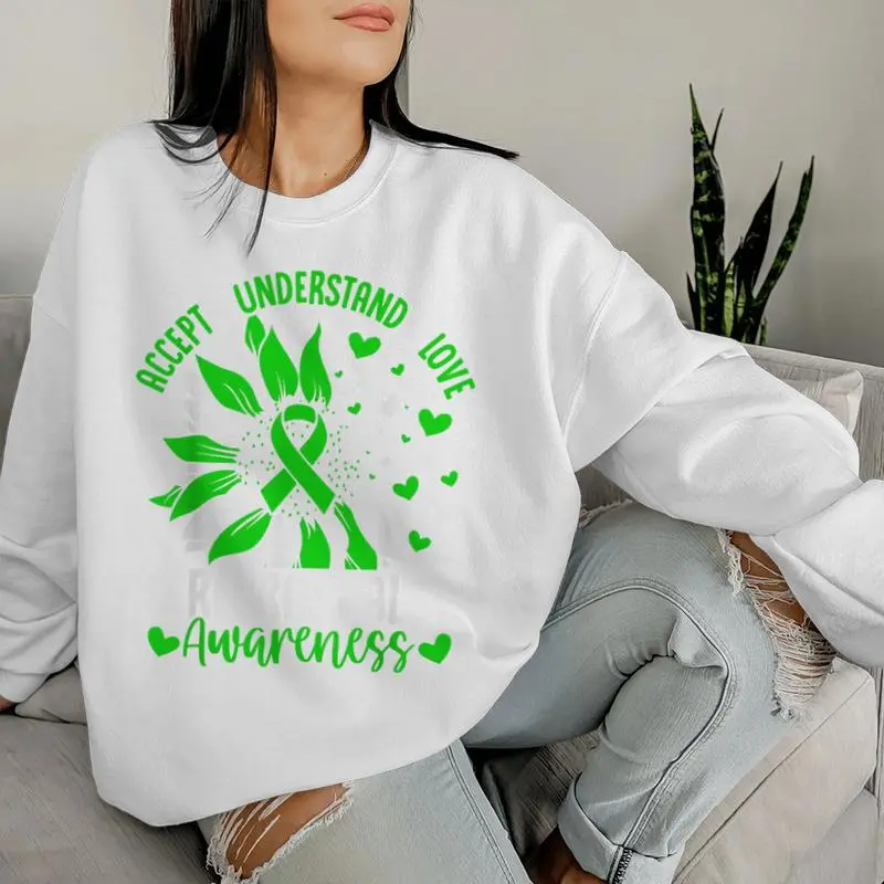 Accept Understand Love Sunflower Cerebral Palsy Awareness Women Sweatshirt