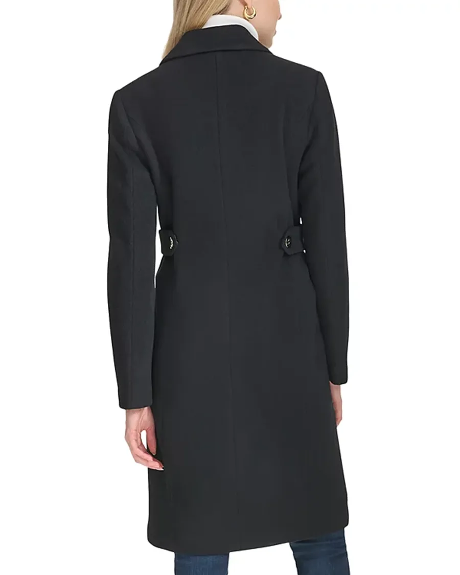 Front Button Closure Breasted Coat