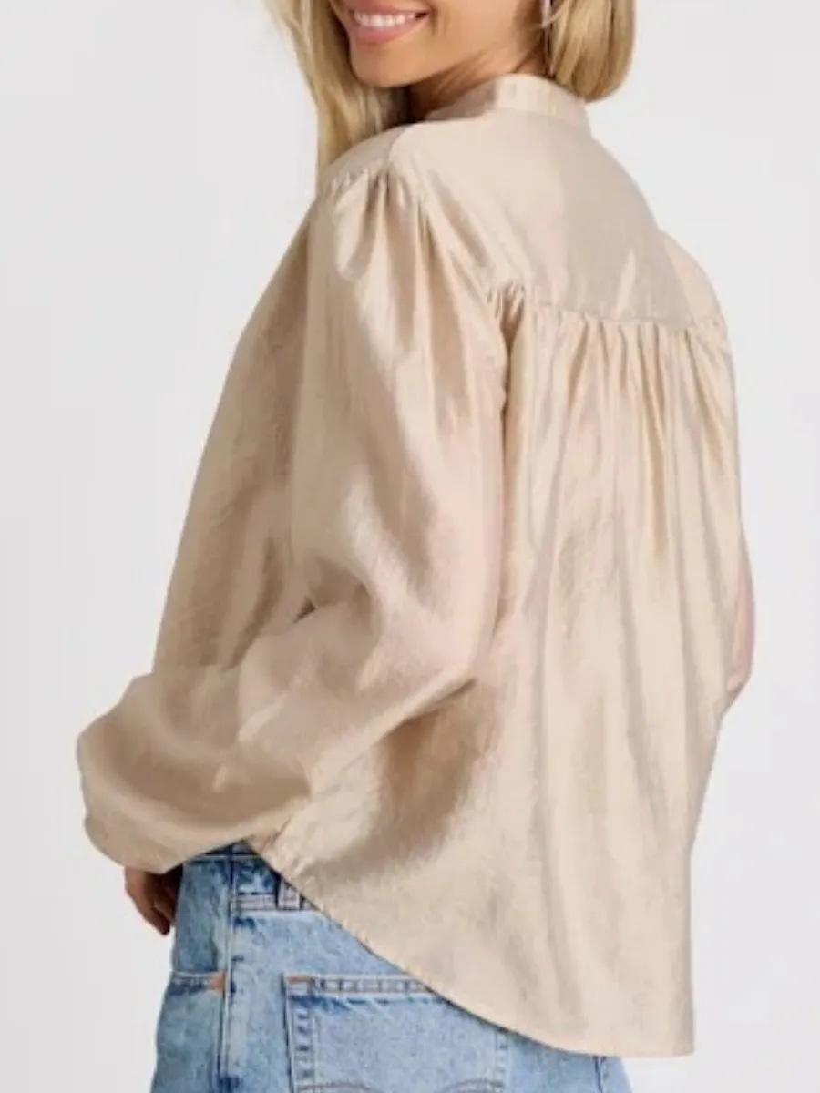 Casual Puff Sleeve Blouse