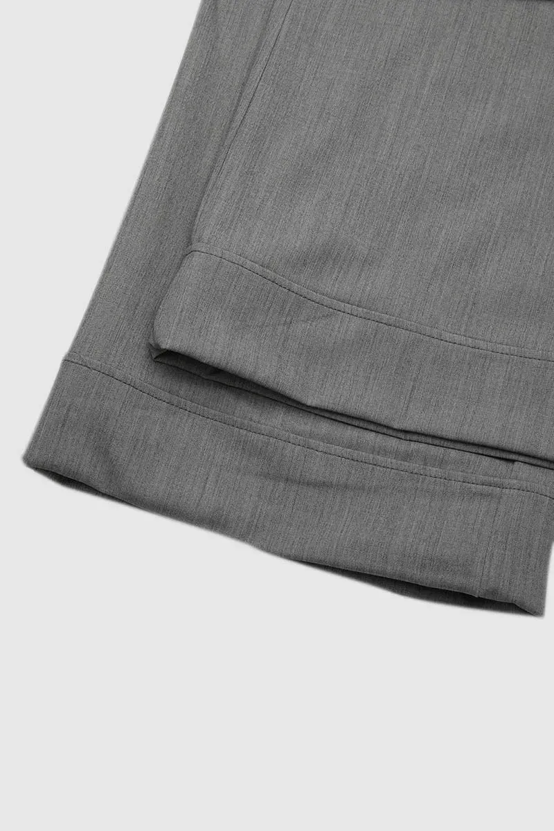 Solid Button Decor Mid Waist Wide Leg Pants