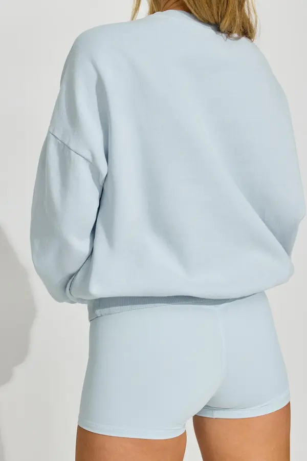 Light Blue Oversized Crewneck Sweatshirt