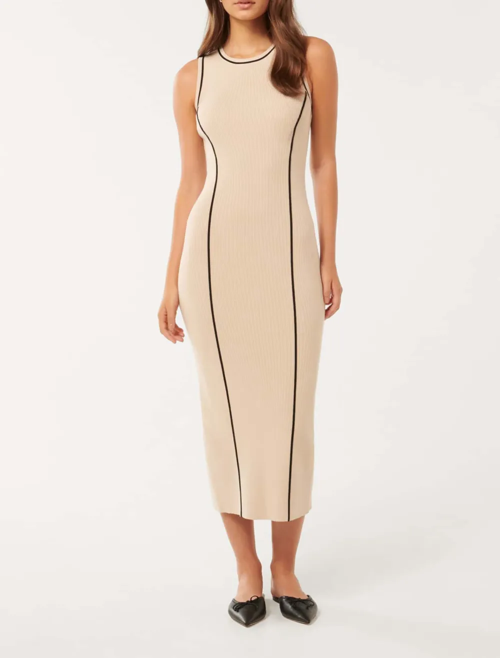 Tipped Midi Dress
