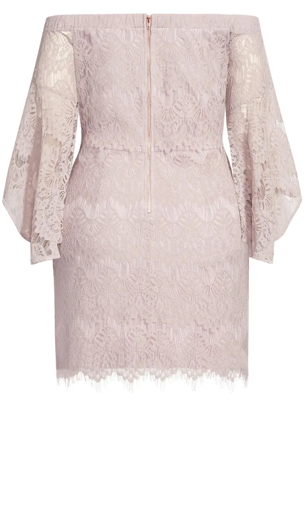 Evans Blush Pink Lace Cold Shoulder Mini Dress