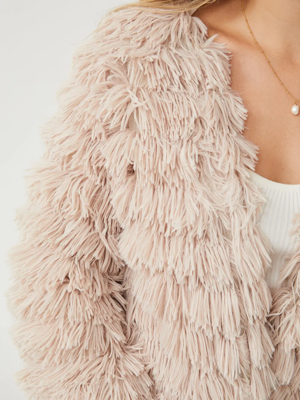 Beige Daily Long sleeves Jacket