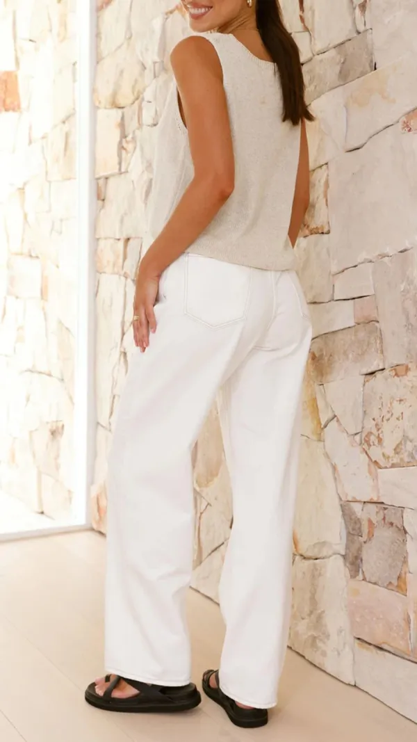 Knitted Simple Sleeveless Top