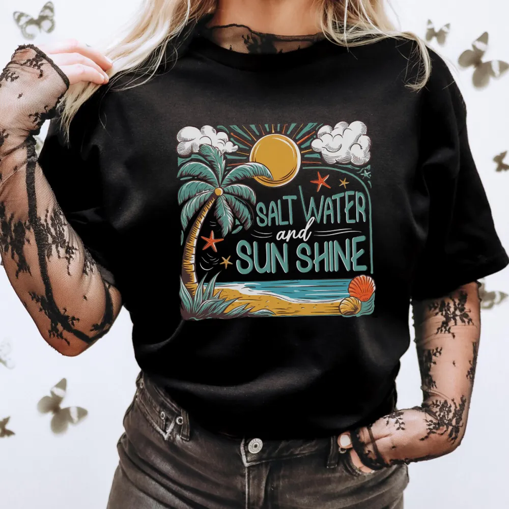 Coastal Saltwater Sunshine Printed Tee