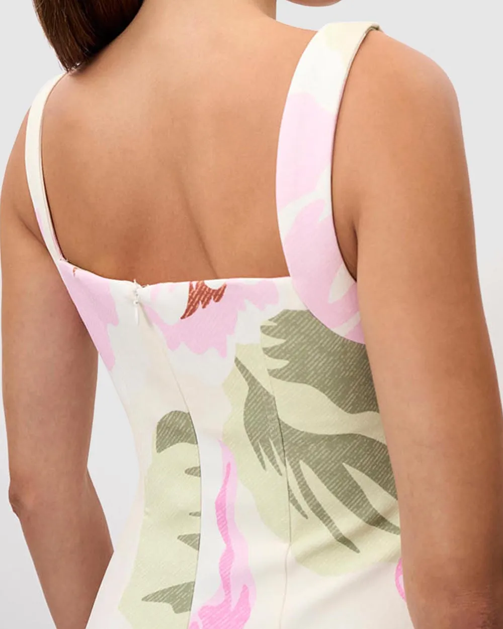 Floral Square Midi Dress