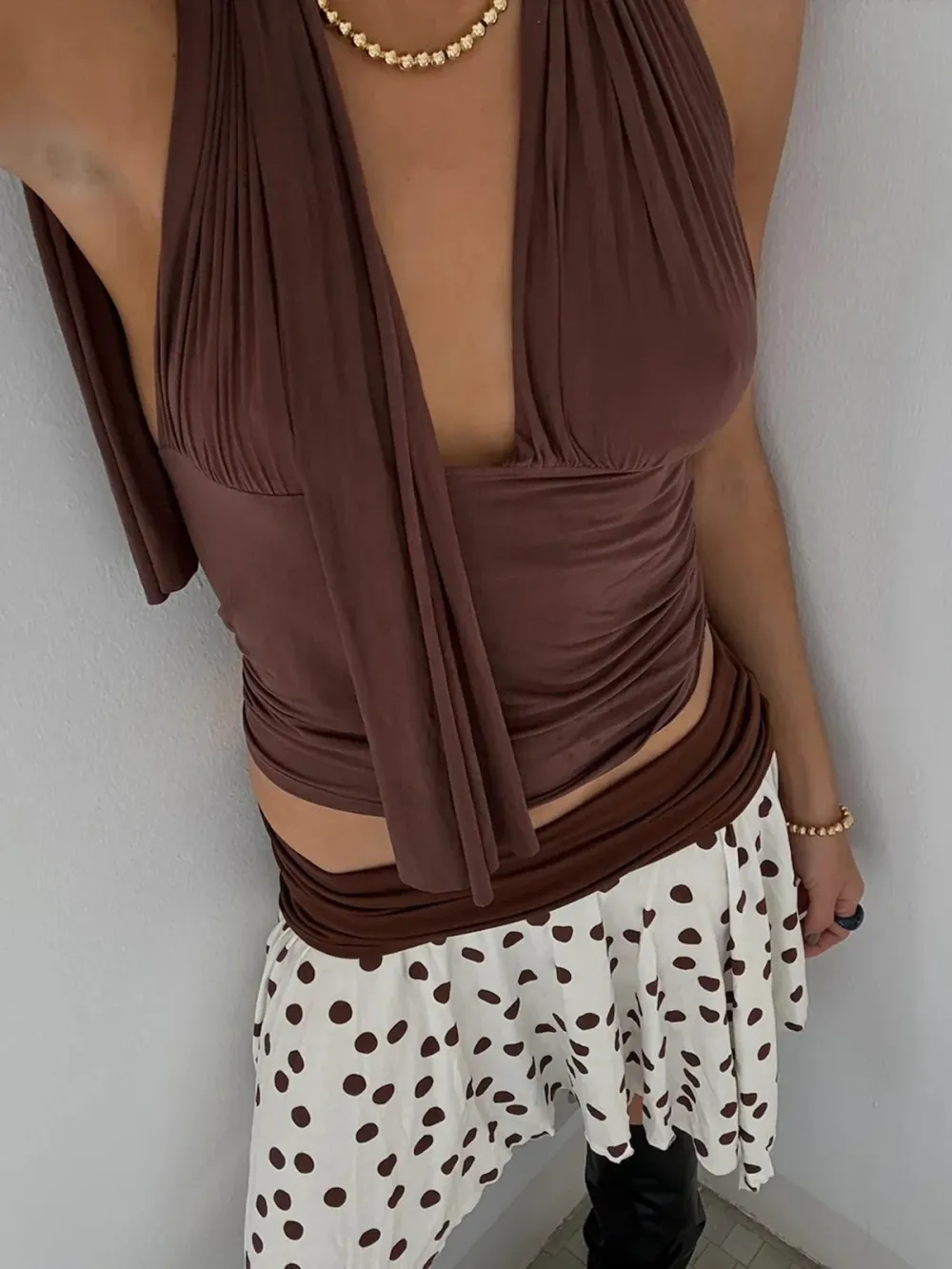 Casual Style Polka Dot Skirt