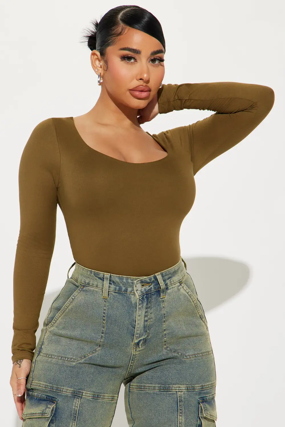 Kelly Double Lined Top - Olive