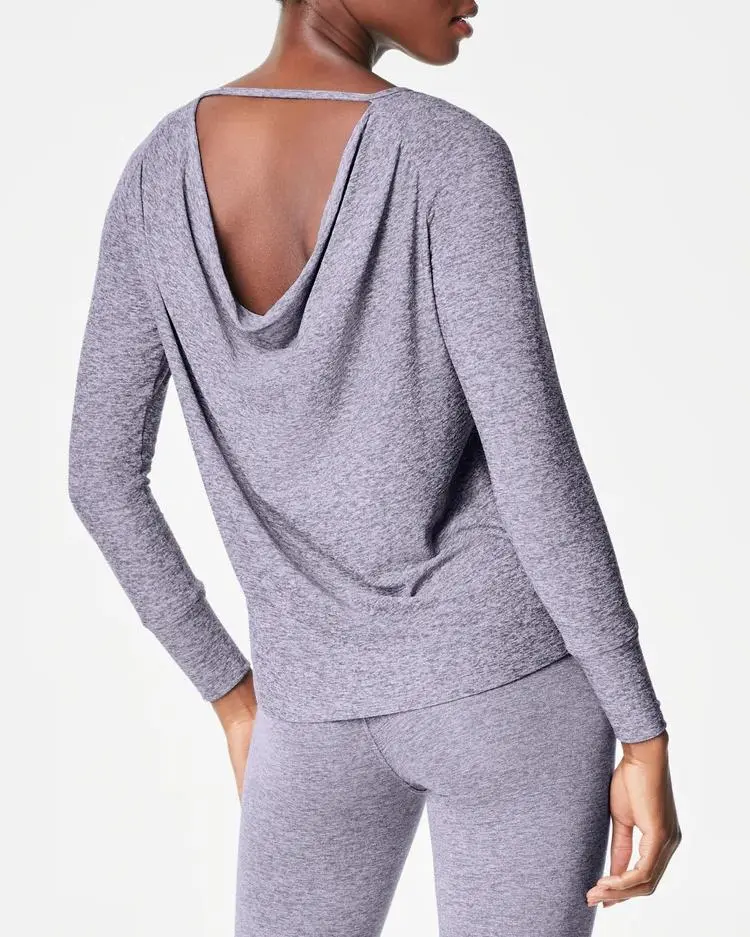 Open-Back Long Sleeve Top
