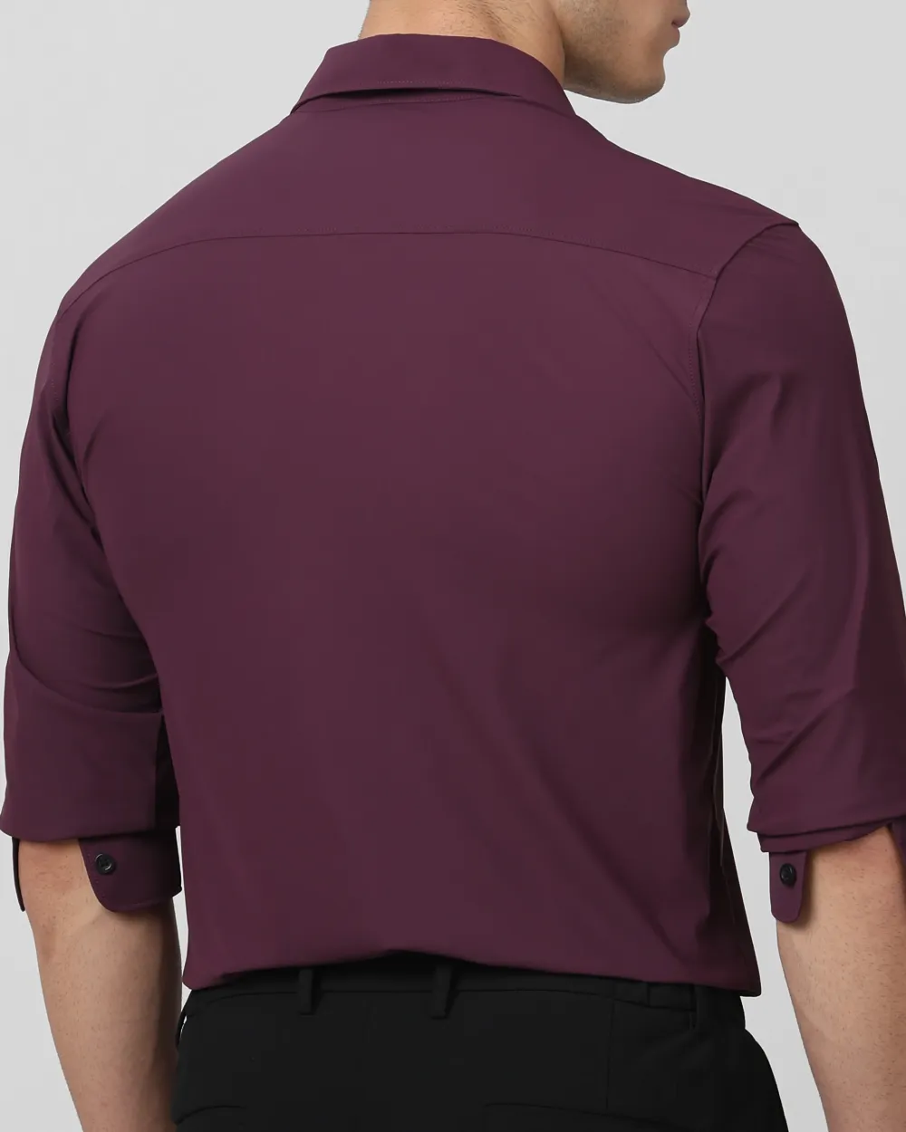 Leisure Soft And Comfortable Slim-Fit Maroon Shirt
