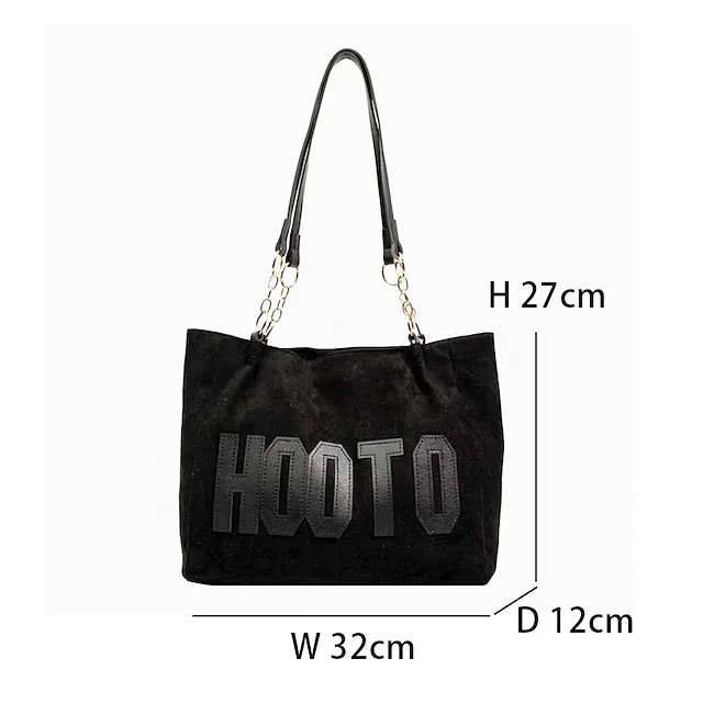 Women's Tote Shoulder Bag Bucket Bag PU Leather Outdoor Daily Holiday Zipper Large Capacity Lightweight Durable Solid Color Letter dark brown Black Brown