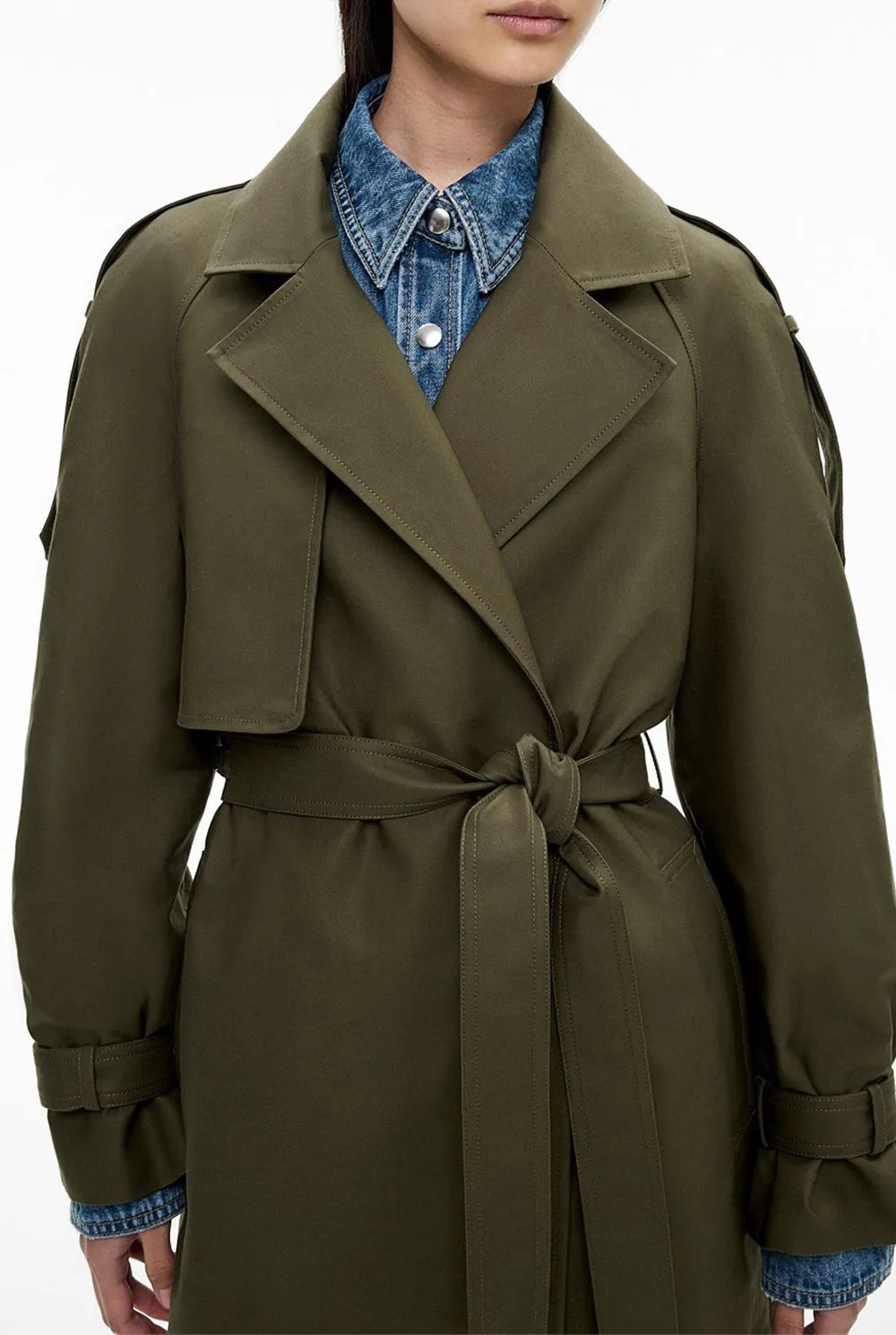 Elegant Long Women's Trench Coat