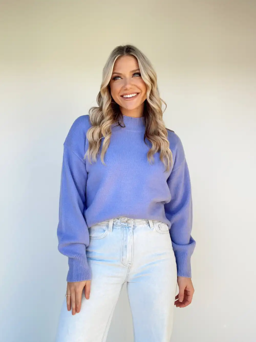 Cheery Mock Neck Sweater