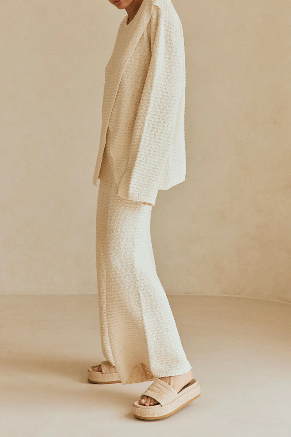 Asymmetric Hem Knit Sweater