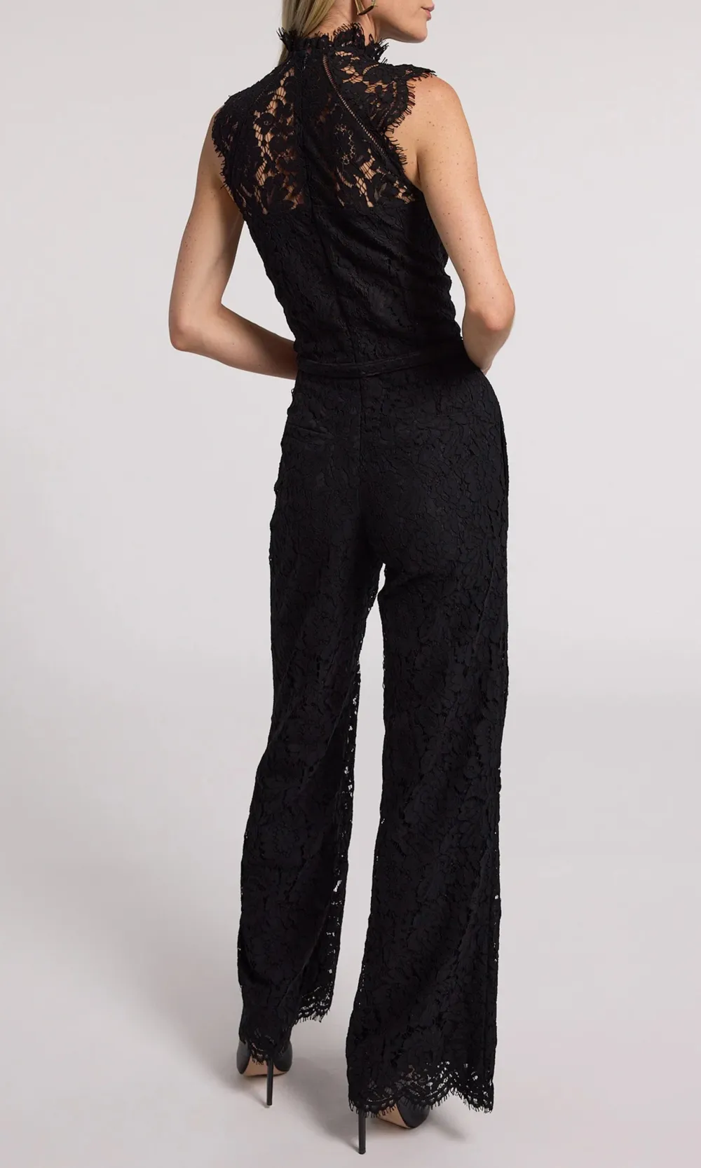 Lace Mock Neck Jumpsuit