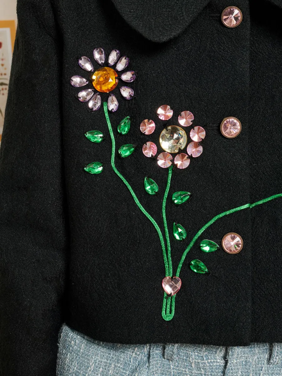 Casual Diamond Bouquet Jacket