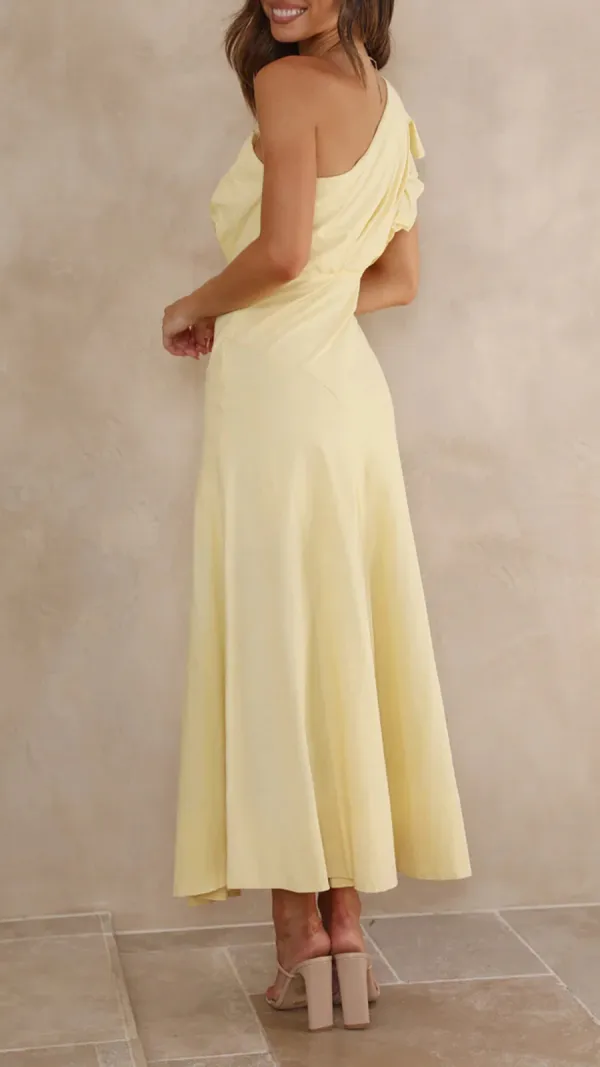 Ruffle Sleeve Midi Dress