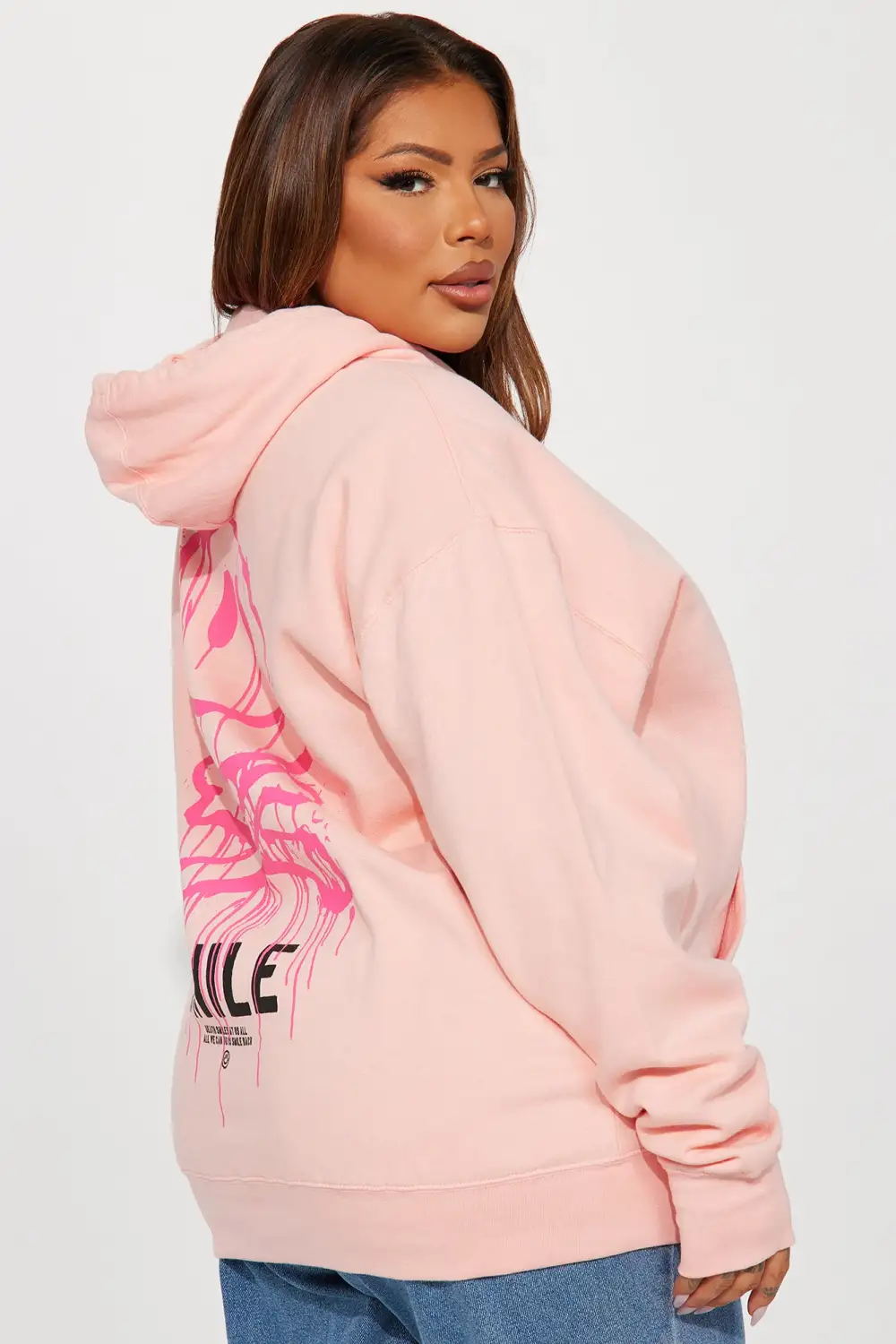Smile Skeleton Hoodie - Pink