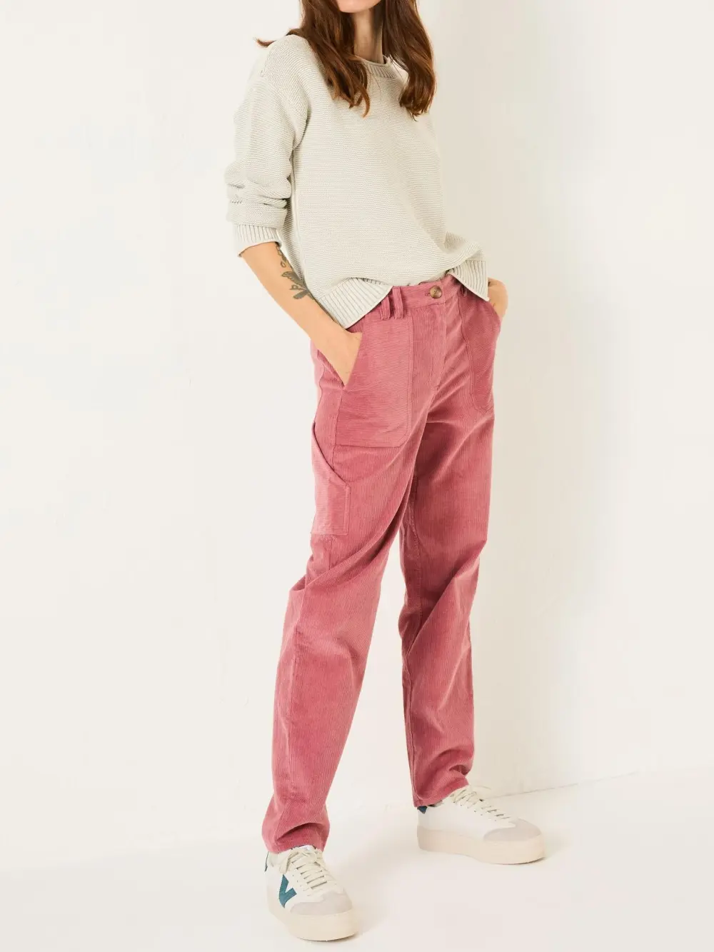 Blush Pink Cord Trousers