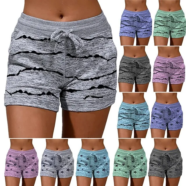 Women‘s Shorts Elastic Waist Soft Lounge Shorts Casual Shorts with Pocket