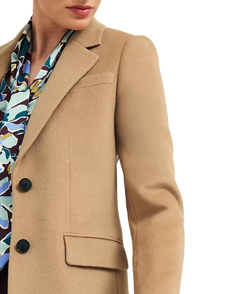 Flap Pockets at Front Wool Coat